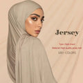 Hijab en Jersey Modal-Coton — Long Hijab Musulman Uni et Doux — 170×60 cm